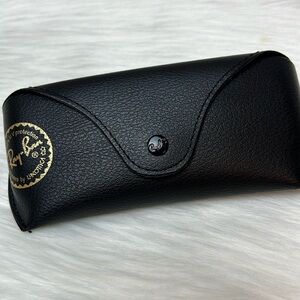 NWOT Ray-Ban Sunglasses Eyeglasses Black Leather Like Travel Case